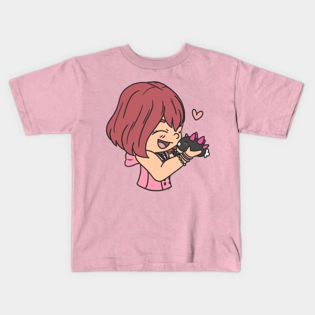 Kairi and Sea Cucumber Kids T-Shirt by peachmoon